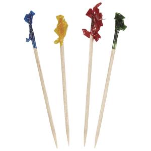 4"花簽  FRILLED TOOTHPICKS, 1000X10