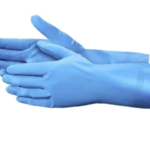 (藍) 膠手套 (7.5/M 碼) BLUE RUBBER GLOVE, 12PCX1