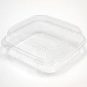 YCI8-1120 9" 曲奇盒 MEDIUM CLEAR PLASTIC HINGED CONTAINER, 200pcX1