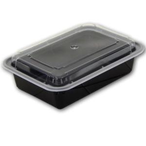 32OZ 黑膠盒 RECTANGLE BLACK CONTAINER, L928, 150pcX1