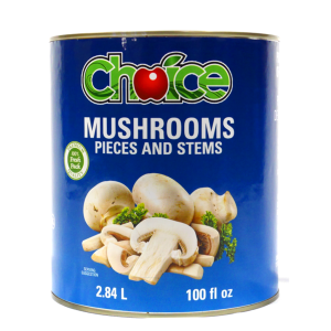 (CHOICE) 蘑菇片 SLICED MUSHROOM, 100OZX6